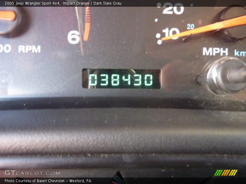 Impact Orange / Dark Slate Gray 2005 Jeep Wrangler Sport 4x4