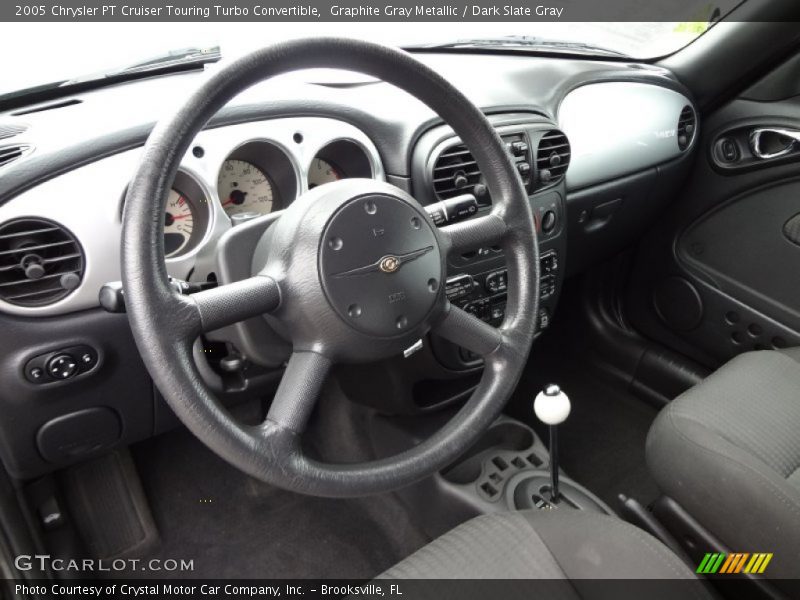 Graphite Gray Metallic / Dark Slate Gray 2005 Chrysler PT Cruiser Touring Turbo Convertible