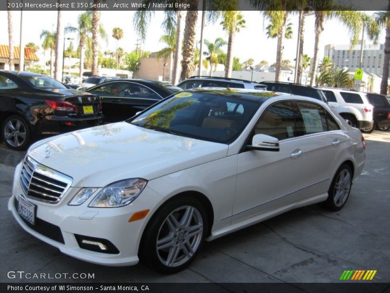 Arctic White / Natural Beige 2010 Mercedes-Benz E 350 Sedan