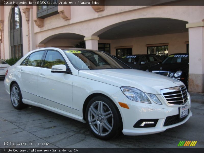 Arctic White / Natural Beige 2010 Mercedes-Benz E 350 Sedan