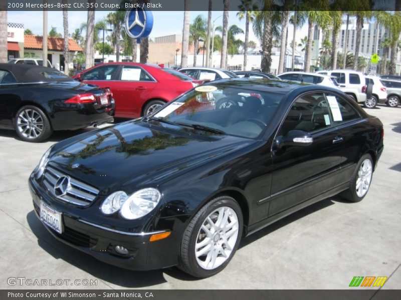 Black / Black 2009 Mercedes-Benz CLK 350 Coupe