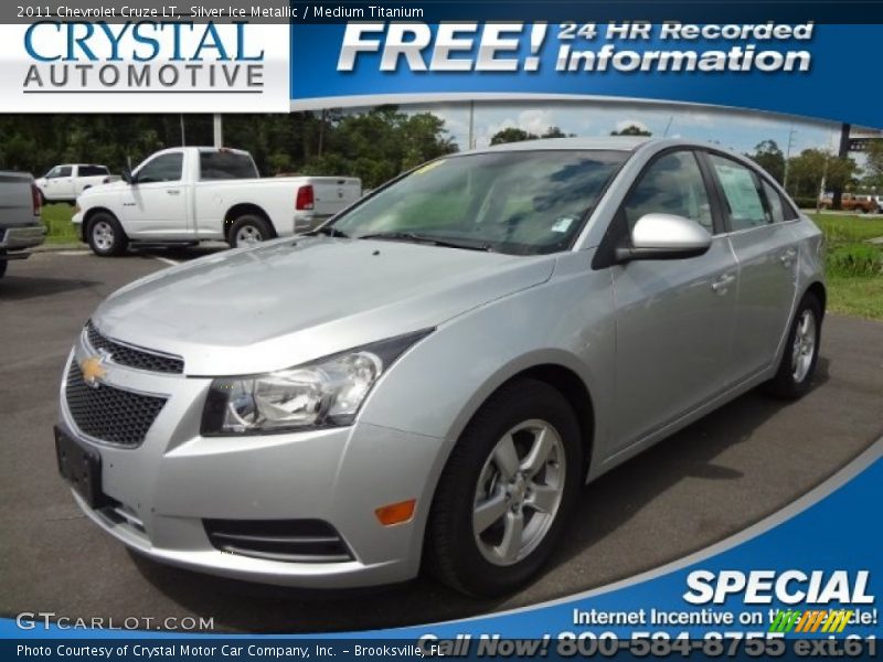 Silver Ice Metallic / Medium Titanium 2011 Chevrolet Cruze LT