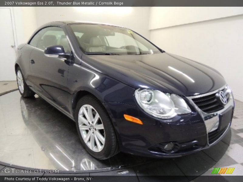 Thunder Blue Metallic / Cornsilk Beige 2007 Volkswagen Eos 2.0T
