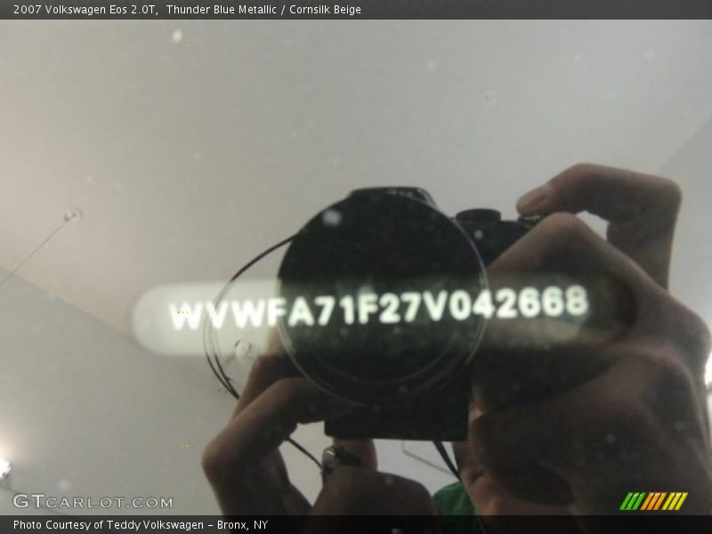 Thunder Blue Metallic / Cornsilk Beige 2007 Volkswagen Eos 2.0T