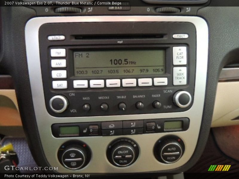 Thunder Blue Metallic / Cornsilk Beige 2007 Volkswagen Eos 2.0T