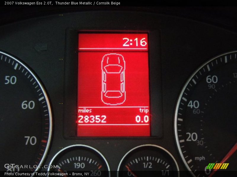 Thunder Blue Metallic / Cornsilk Beige 2007 Volkswagen Eos 2.0T