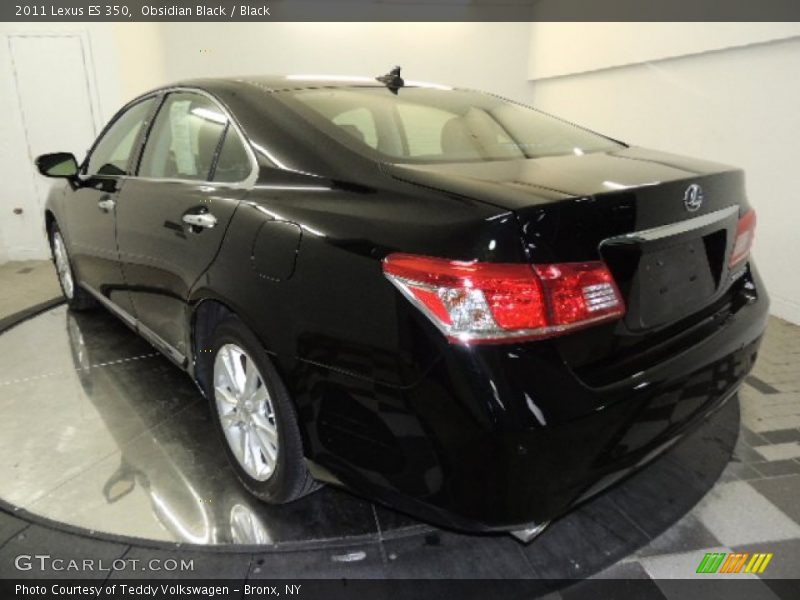 Obsidian Black / Black 2011 Lexus ES 350