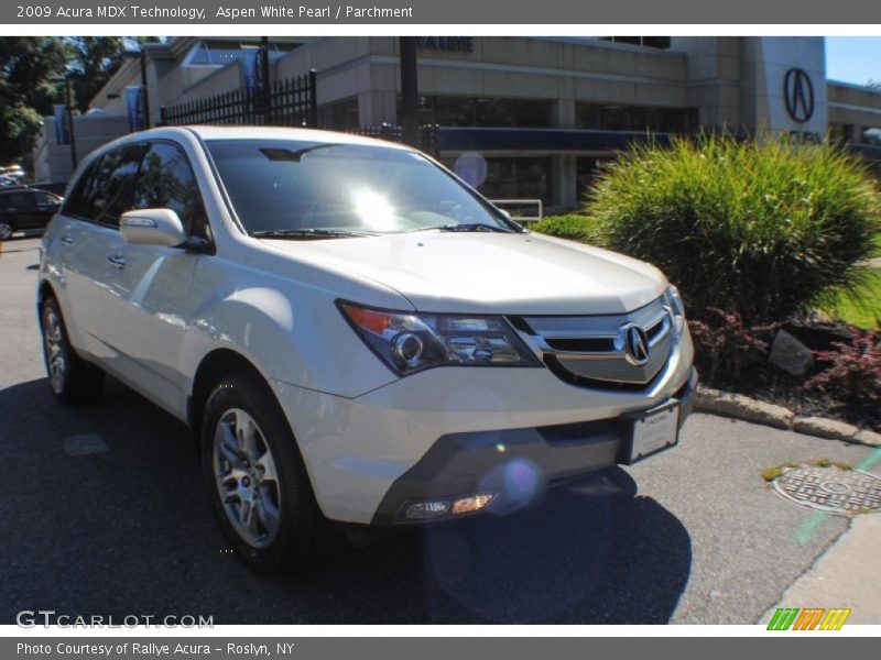 Aspen White Pearl / Parchment 2009 Acura MDX Technology