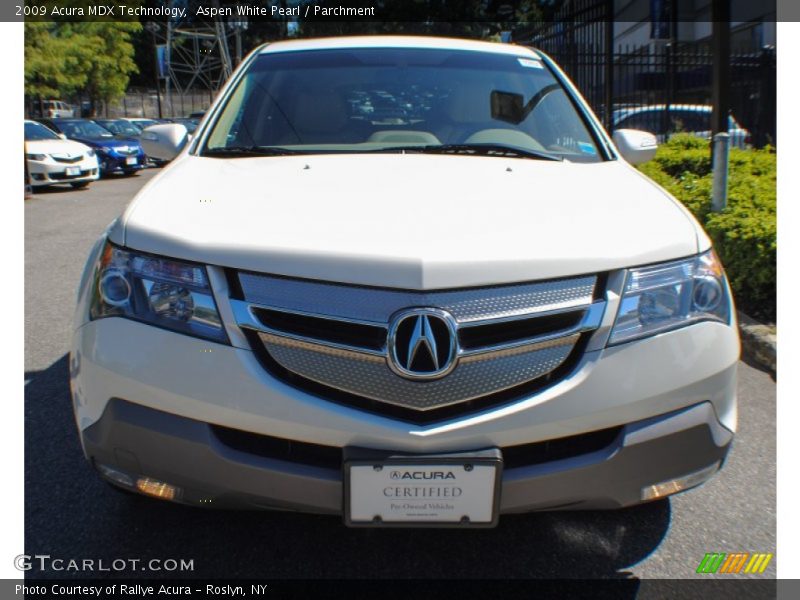 Aspen White Pearl / Parchment 2009 Acura MDX Technology