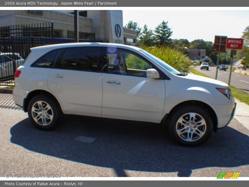 Aspen White Pearl / Parchment 2009 Acura MDX Technology