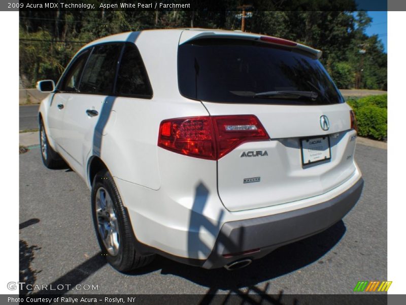 Aspen White Pearl / Parchment 2009 Acura MDX Technology