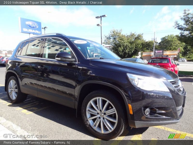 Deep Black Metallic / Charcoal 2010 Volkswagen Tiguan SEL 4Motion