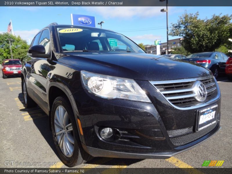 Deep Black Metallic / Charcoal 2010 Volkswagen Tiguan SEL 4Motion
