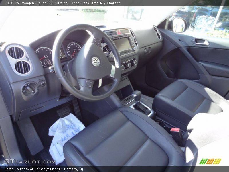 Deep Black Metallic / Charcoal 2010 Volkswagen Tiguan SEL 4Motion
