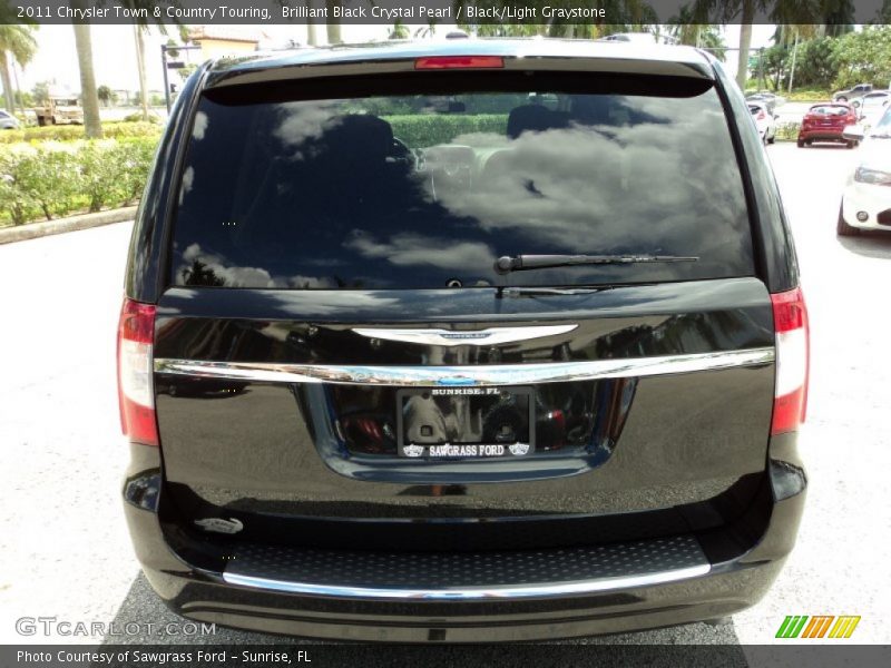 Brilliant Black Crystal Pearl / Black/Light Graystone 2011 Chrysler Town & Country Touring