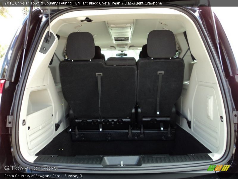 Brilliant Black Crystal Pearl / Black/Light Graystone 2011 Chrysler Town & Country Touring