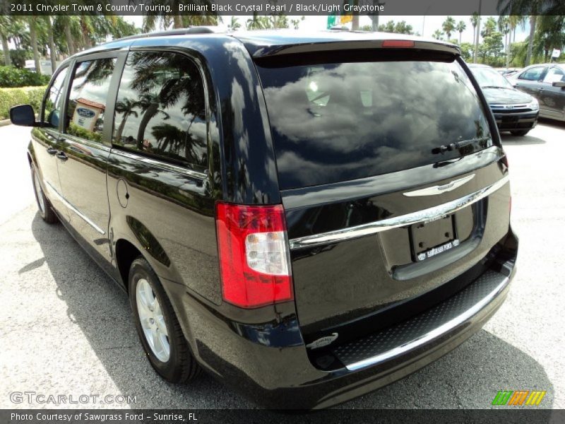 Brilliant Black Crystal Pearl / Black/Light Graystone 2011 Chrysler Town & Country Touring