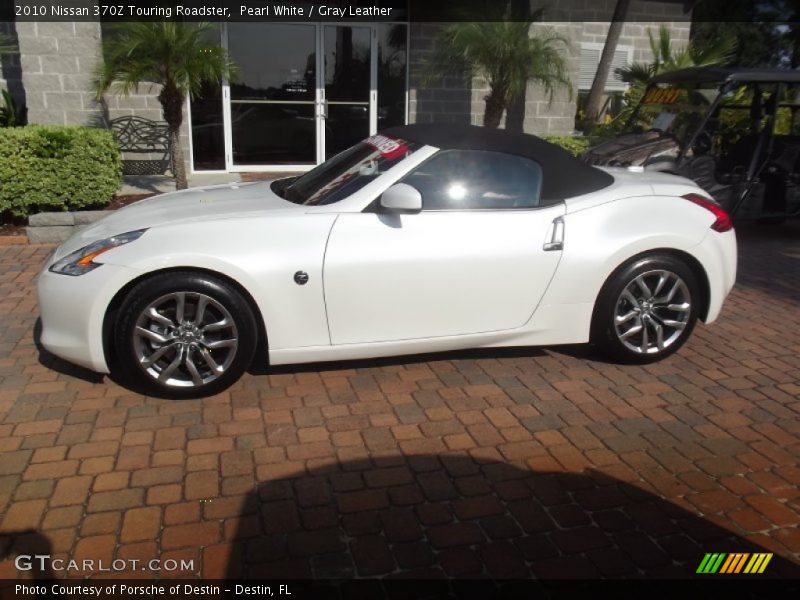 Pearl White / Gray Leather 2010 Nissan 370Z Touring Roadster