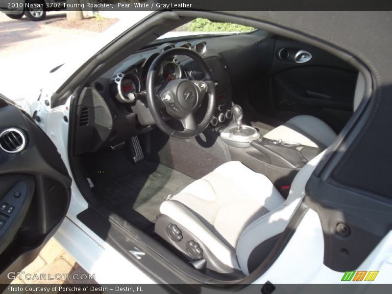 Pearl White / Gray Leather 2010 Nissan 370Z Touring Roadster