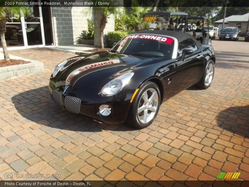 Mysterious Black / Ebony 2009 Pontiac Solstice Roadster