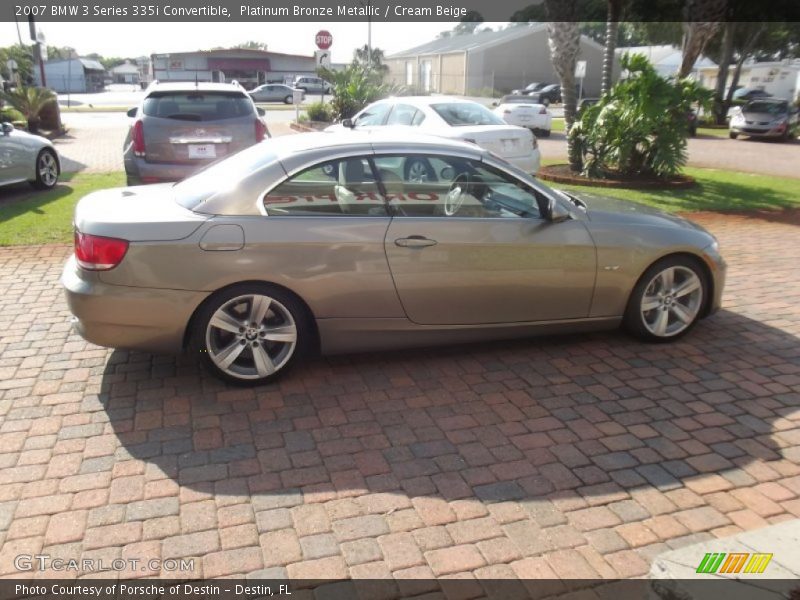 Platinum Bronze Metallic / Cream Beige 2007 BMW 3 Series 335i Convertible