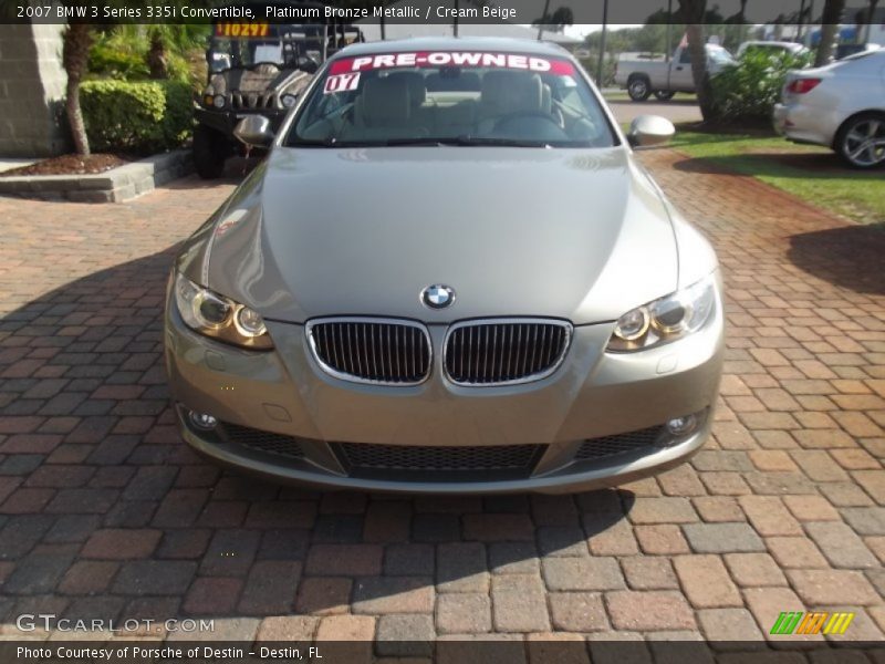 Platinum Bronze Metallic / Cream Beige 2007 BMW 3 Series 335i Convertible
