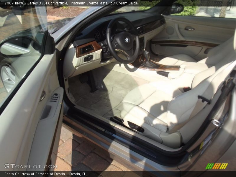 Platinum Bronze Metallic / Cream Beige 2007 BMW 3 Series 335i Convertible