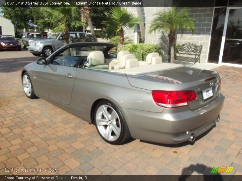 2007 3 Series 335i Convertible Platinum Bronze Metallic