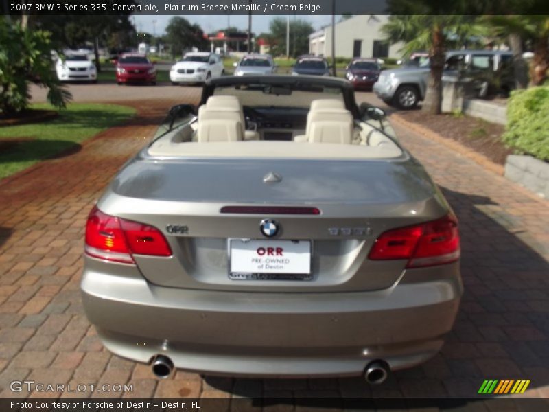 Platinum Bronze Metallic / Cream Beige 2007 BMW 3 Series 335i Convertible
