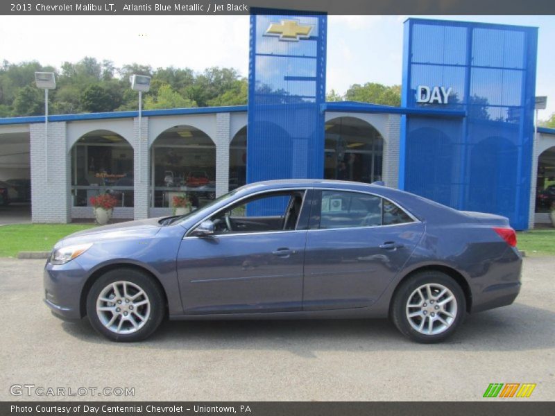 Atlantis Blue Metallic / Jet Black 2013 Chevrolet Malibu LT