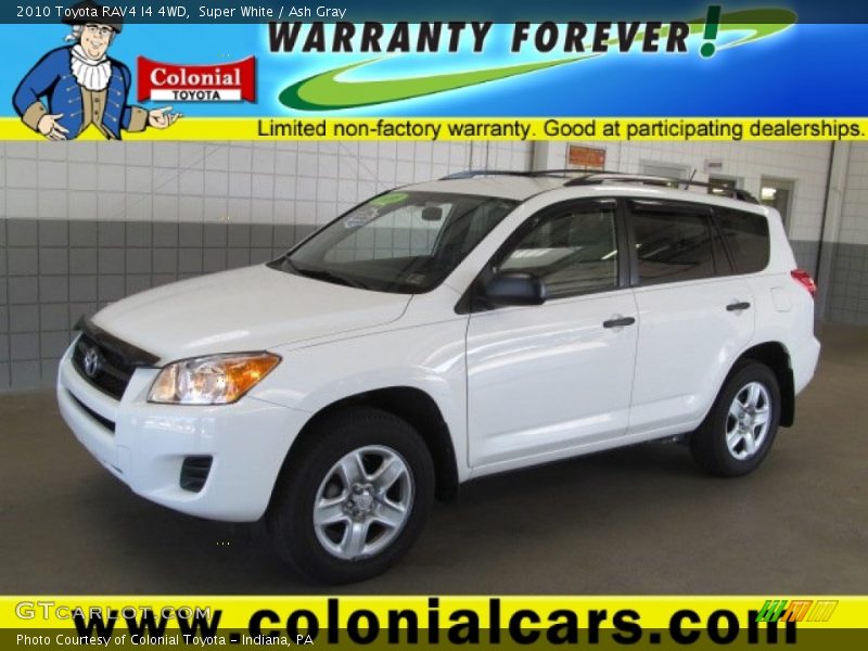 Super White / Ash Gray 2010 Toyota RAV4 I4 4WD