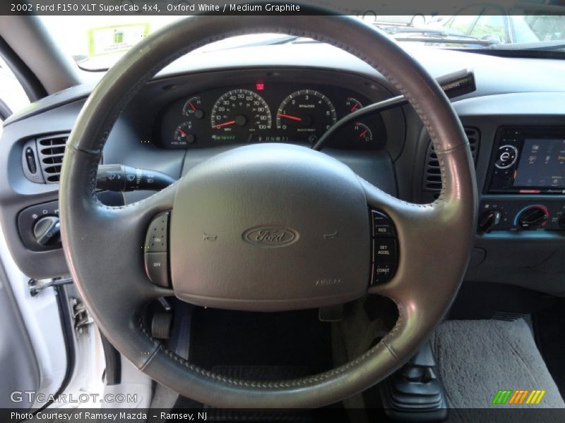 Oxford White / Medium Graphite 2002 Ford F150 XLT SuperCab 4x4