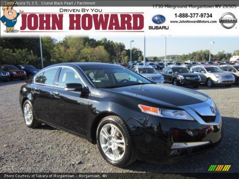 Crystal Black Pearl / Parchment 2009 Acura TL 3.5
