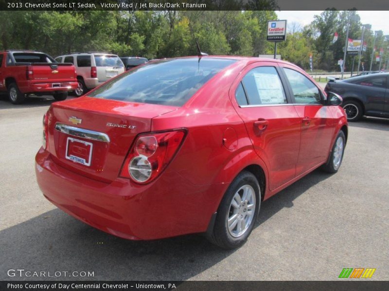 Victory Red / Jet Black/Dark Titanium 2013 Chevrolet Sonic LT Sedan