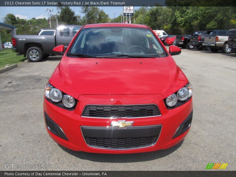 Victory Red / Jet Black/Dark Titanium 2013 Chevrolet Sonic LT Sedan