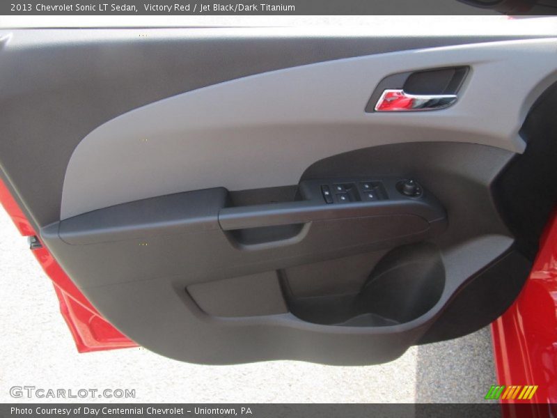 Victory Red / Jet Black/Dark Titanium 2013 Chevrolet Sonic LT Sedan