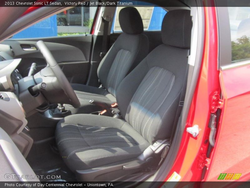 Victory Red / Jet Black/Dark Titanium 2013 Chevrolet Sonic LT Sedan