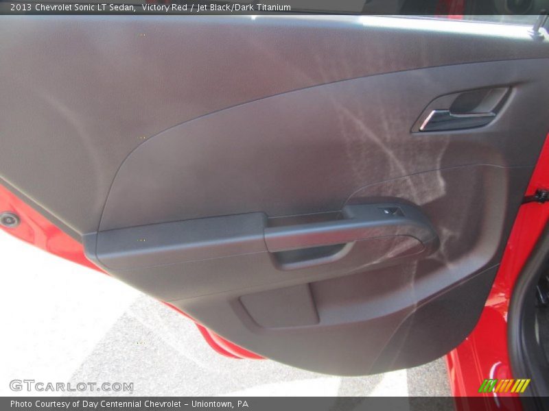 Victory Red / Jet Black/Dark Titanium 2013 Chevrolet Sonic LT Sedan