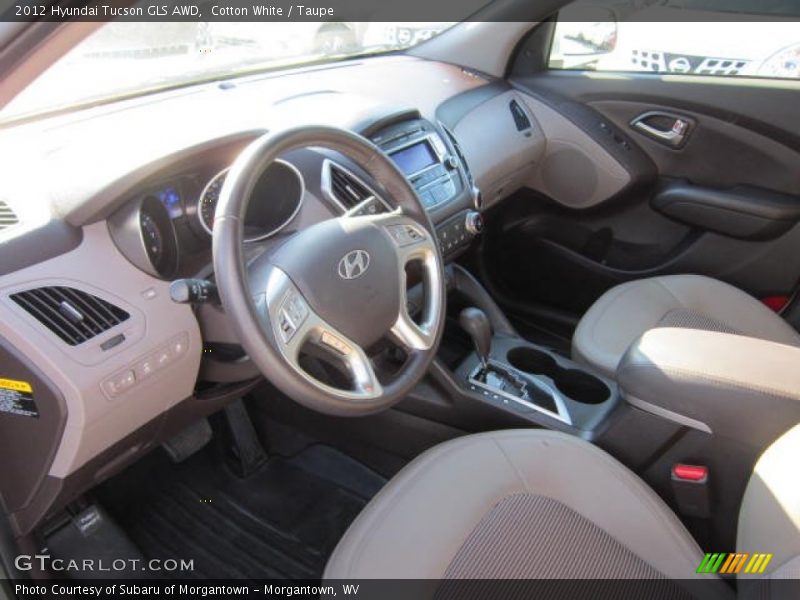 Cotton White / Taupe 2012 Hyundai Tucson GLS AWD