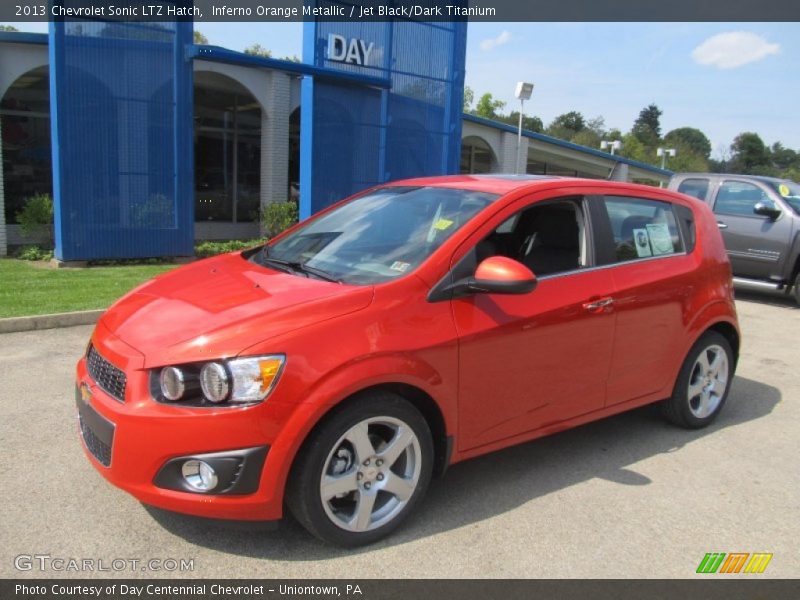 Inferno Orange Metallic / Jet Black/Dark Titanium 2013 Chevrolet Sonic LTZ Hatch