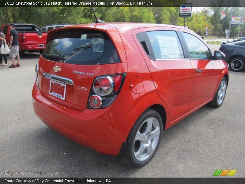 Inferno Orange Metallic / Jet Black/Dark Titanium 2013 Chevrolet Sonic LTZ Hatch