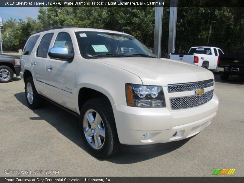 White Diamond Tricoat / Light Cashmere/Dark Cashmere 2013 Chevrolet Tahoe LTZ 4x4