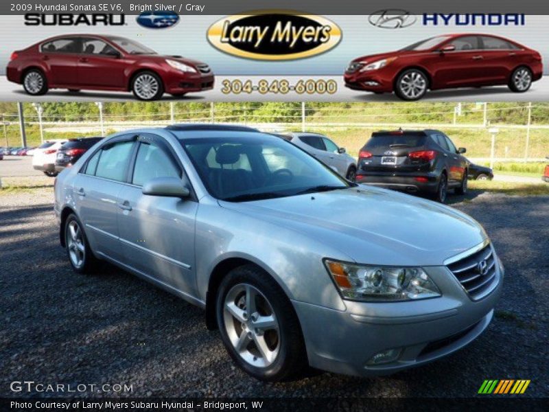Bright Silver / Gray 2009 Hyundai Sonata SE V6