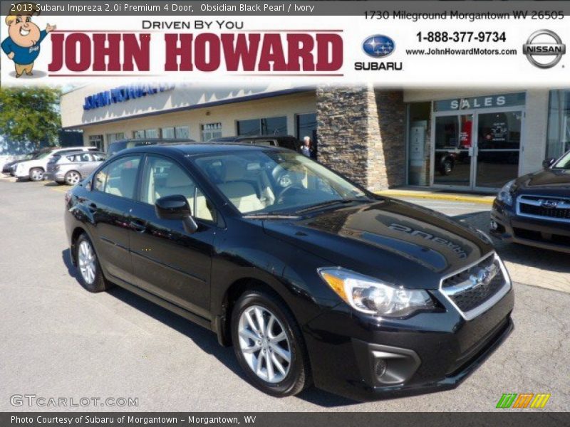 Obsidian Black Pearl / Ivory 2013 Subaru Impreza 2.0i Premium 4 Door