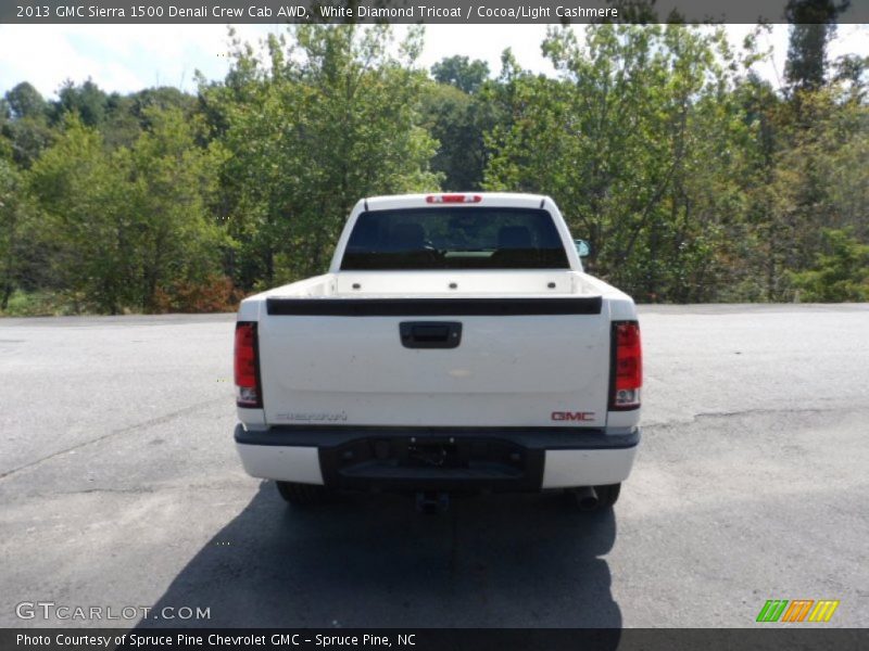 White Diamond Tricoat / Cocoa/Light Cashmere 2013 GMC Sierra 1500 Denali Crew Cab AWD