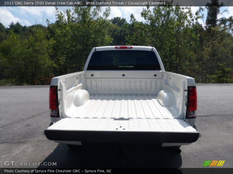 White Diamond Tricoat / Cocoa/Light Cashmere 2013 GMC Sierra 1500 Denali Crew Cab AWD