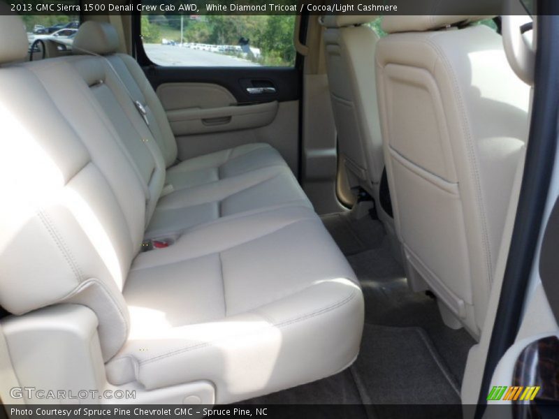 White Diamond Tricoat / Cocoa/Light Cashmere 2013 GMC Sierra 1500 Denali Crew Cab AWD