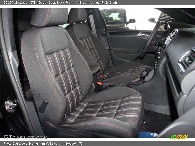 Deep Black Pearl Metallic / Interlagos Plaid Cloth 2013 Volkswagen GTI 4 Door