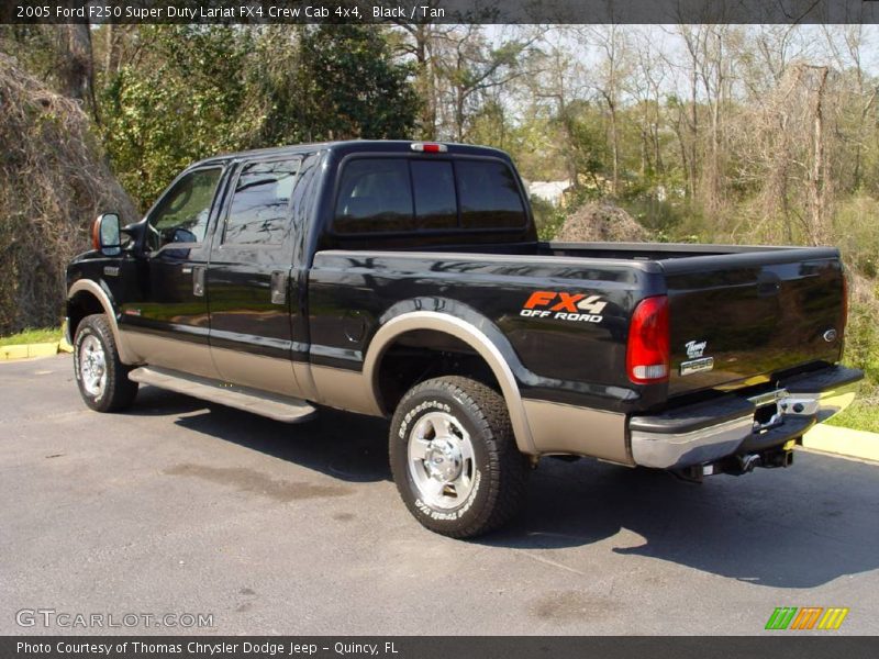 Black / Tan 2005 Ford F250 Super Duty Lariat FX4 Crew Cab 4x4