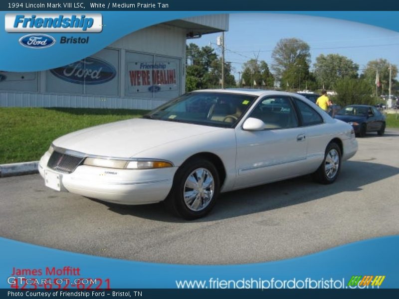 White / Medium Prairie Tan 1994 Lincoln Mark VIII LSC